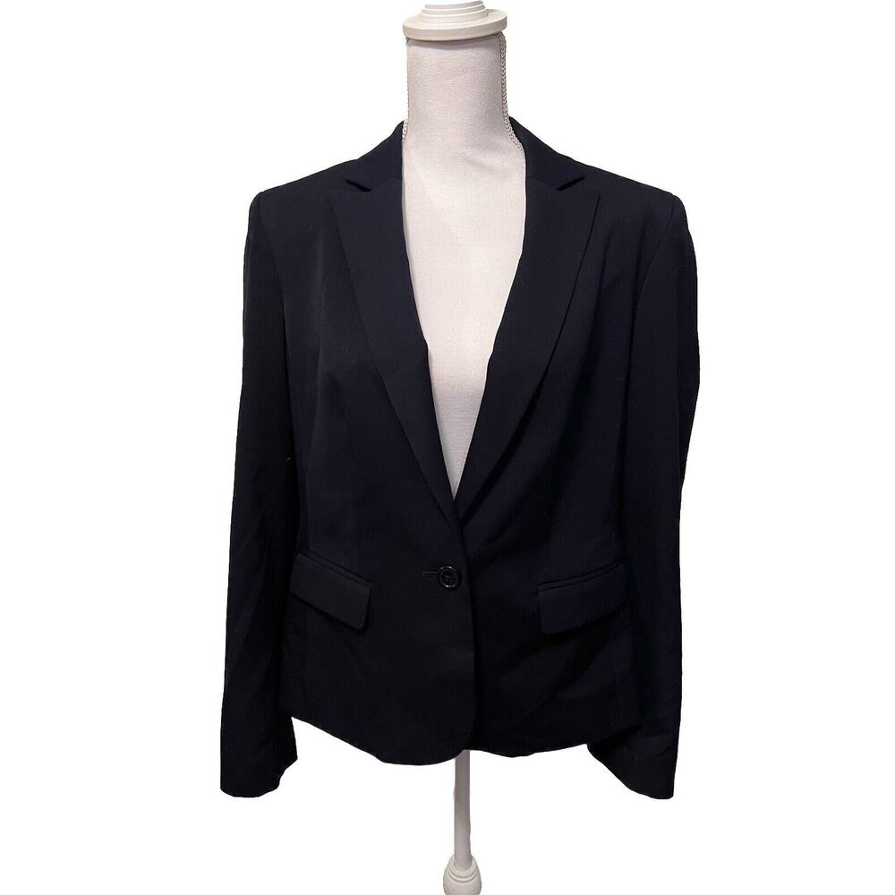 Anne Klein Dart Navy Suit Blazer Sz 14
